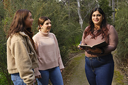 Access and equity program students in wildlife sanctuary at La Trobe